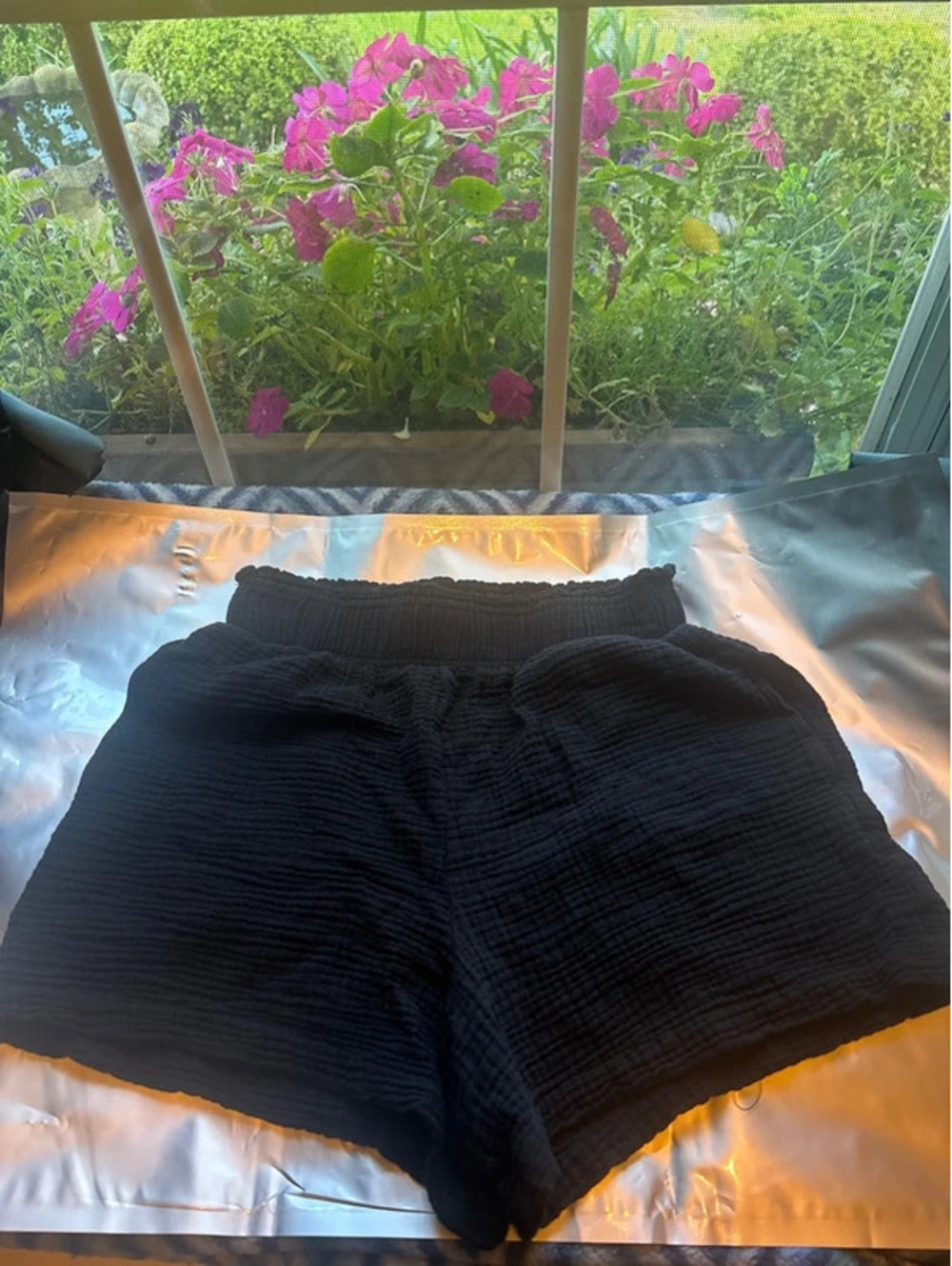 Monrow waffle shorts size small